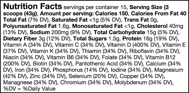 Vida Fuel - Plátano nutrition facts